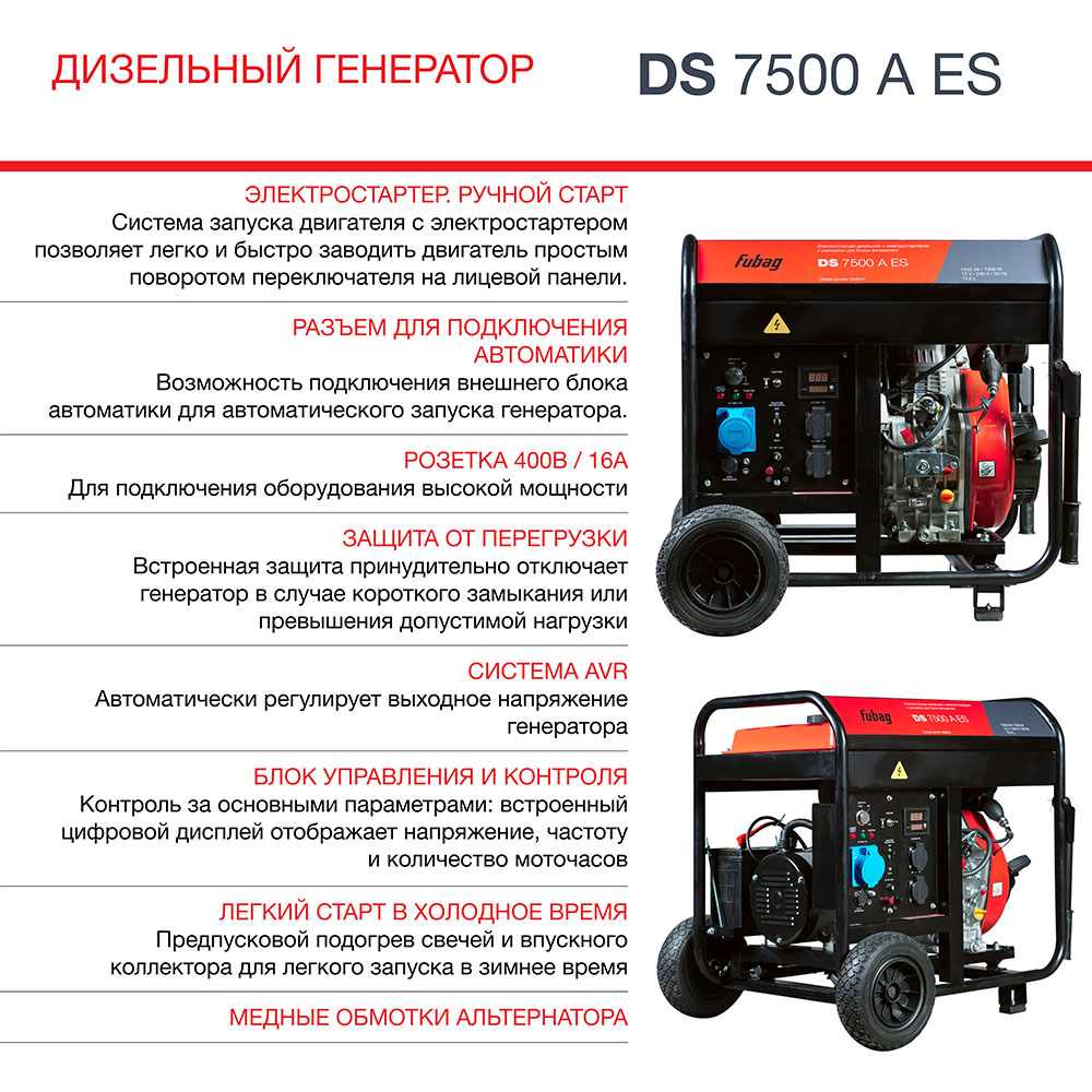 Электростанция дизельная DS 7500 A ES