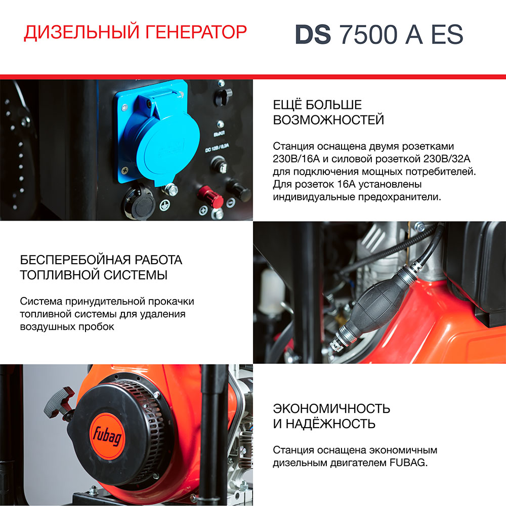 Электростанция дизельная DS 7500 A ES
