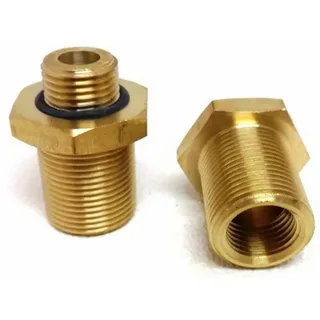 Адаптер с наружной резьбой, никелированная латунь, IP 40, FU12-M16-M