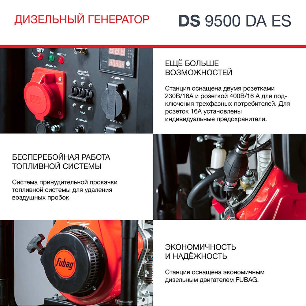 Электростанция дизельная DS 9500 DA ES